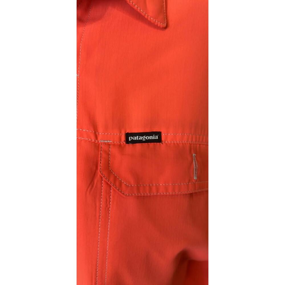 Patagonia Fly Fishing Shirt Orange Long Sleeve Outdoor Hiking Fishing Men’s